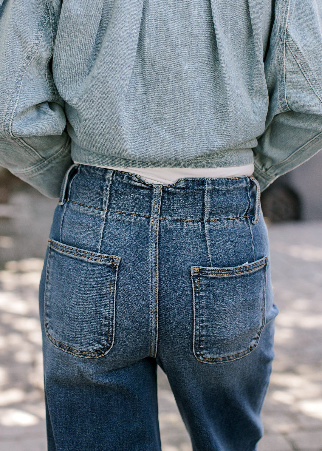 Risen Hi Rise-Ankle Wide-Seam Jean