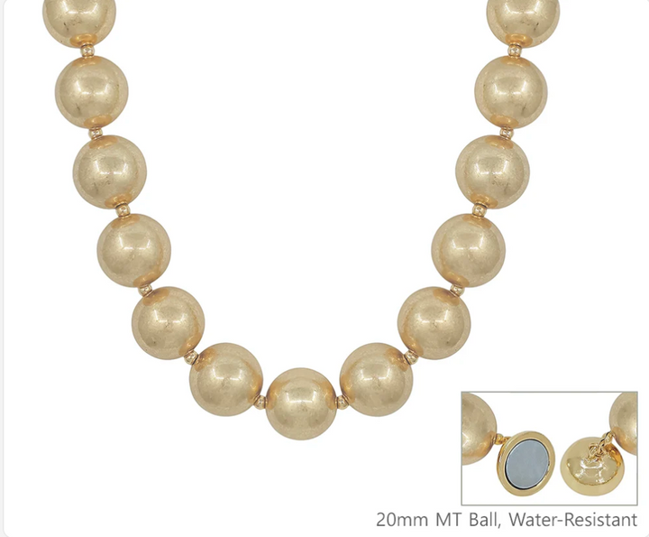 Matte Gold Bubble Necklace