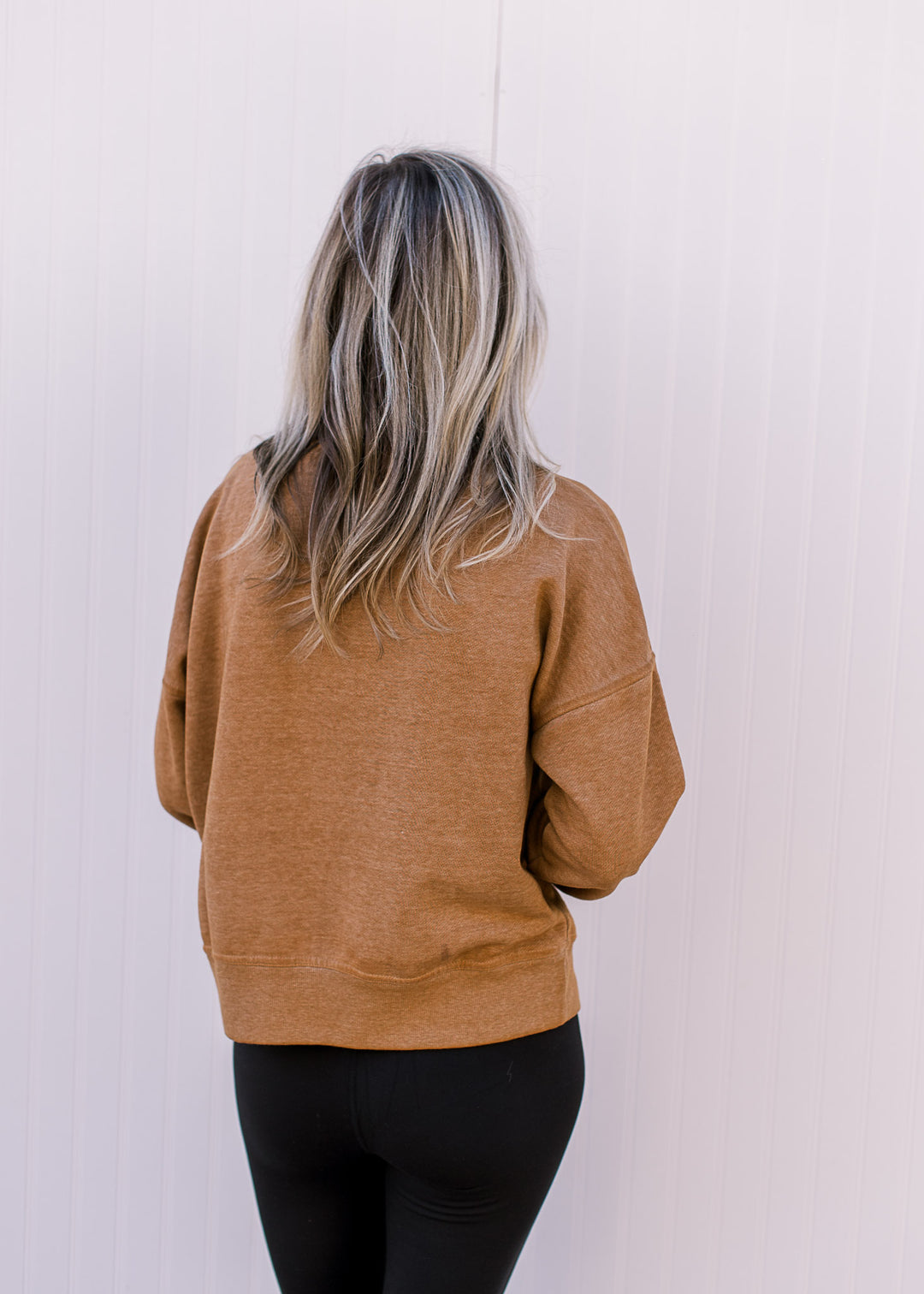 Acid Wash Sweatshirt in Amber