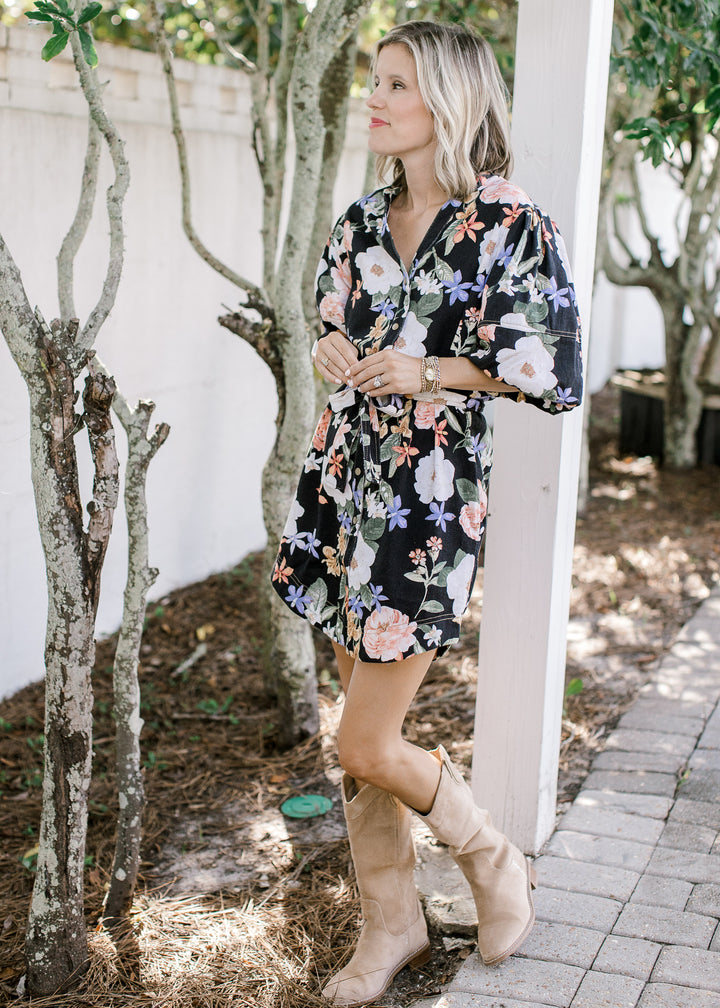 Black Floral Dress