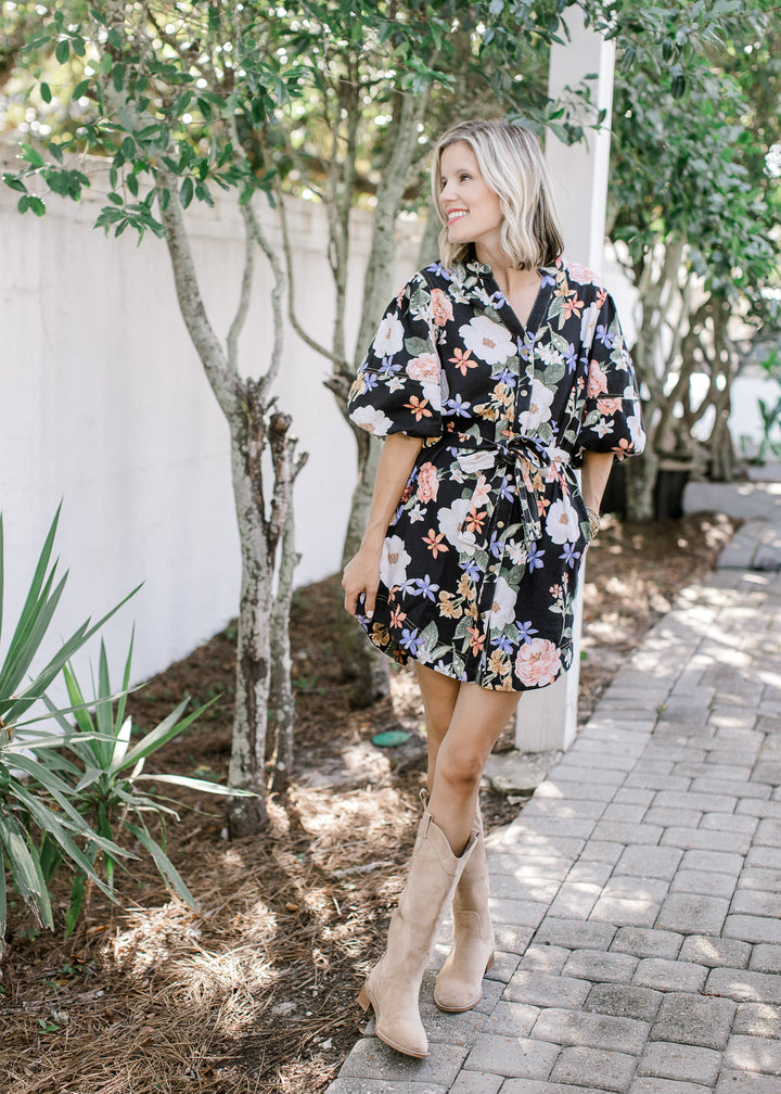 Black Floral Dress