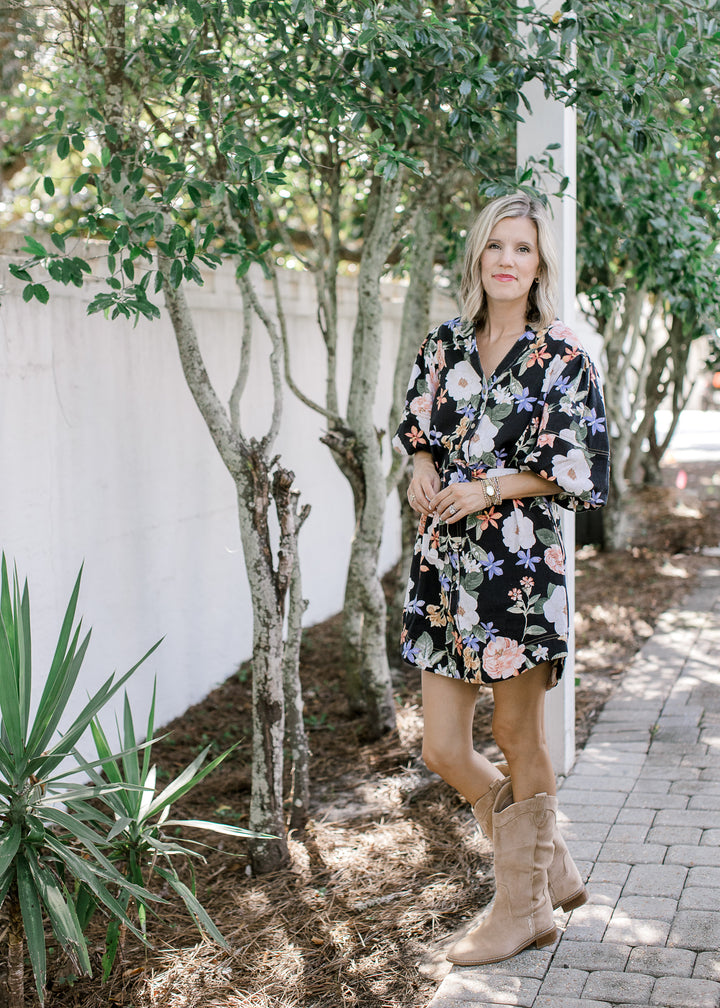 Black Floral Dress