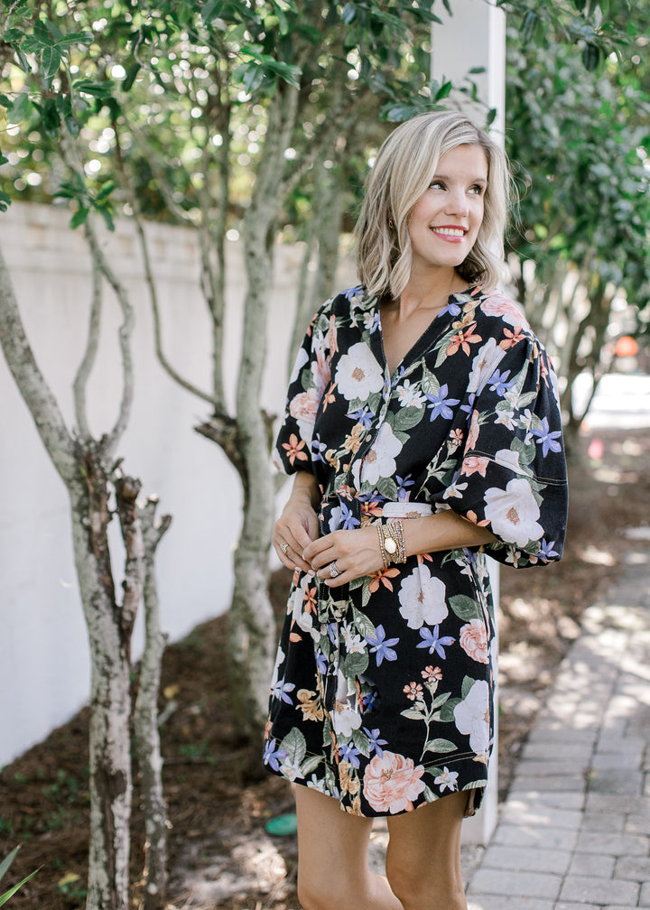 Black Floral Dress