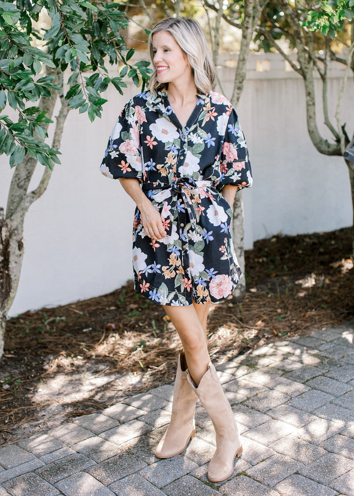 Black Floral Dress