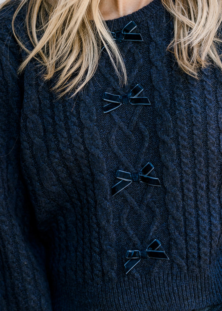 Blue Bows Sweater
