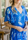 Blue Graphics Dress