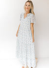 X Blue Shades Floral Maxi