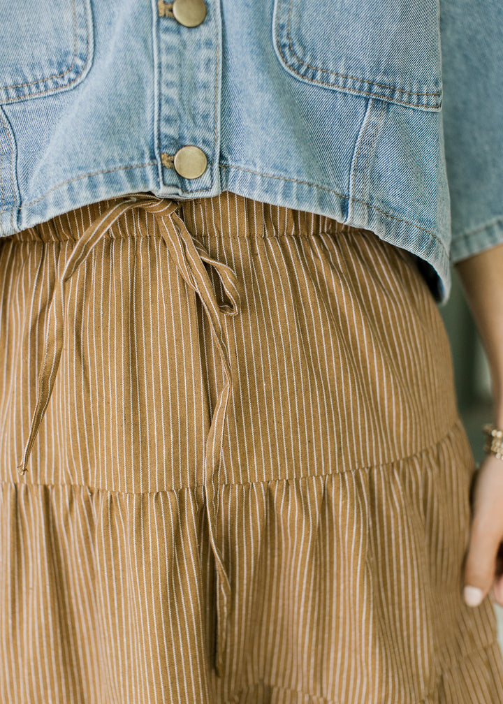 Boho Skirt in Saddle Stripe