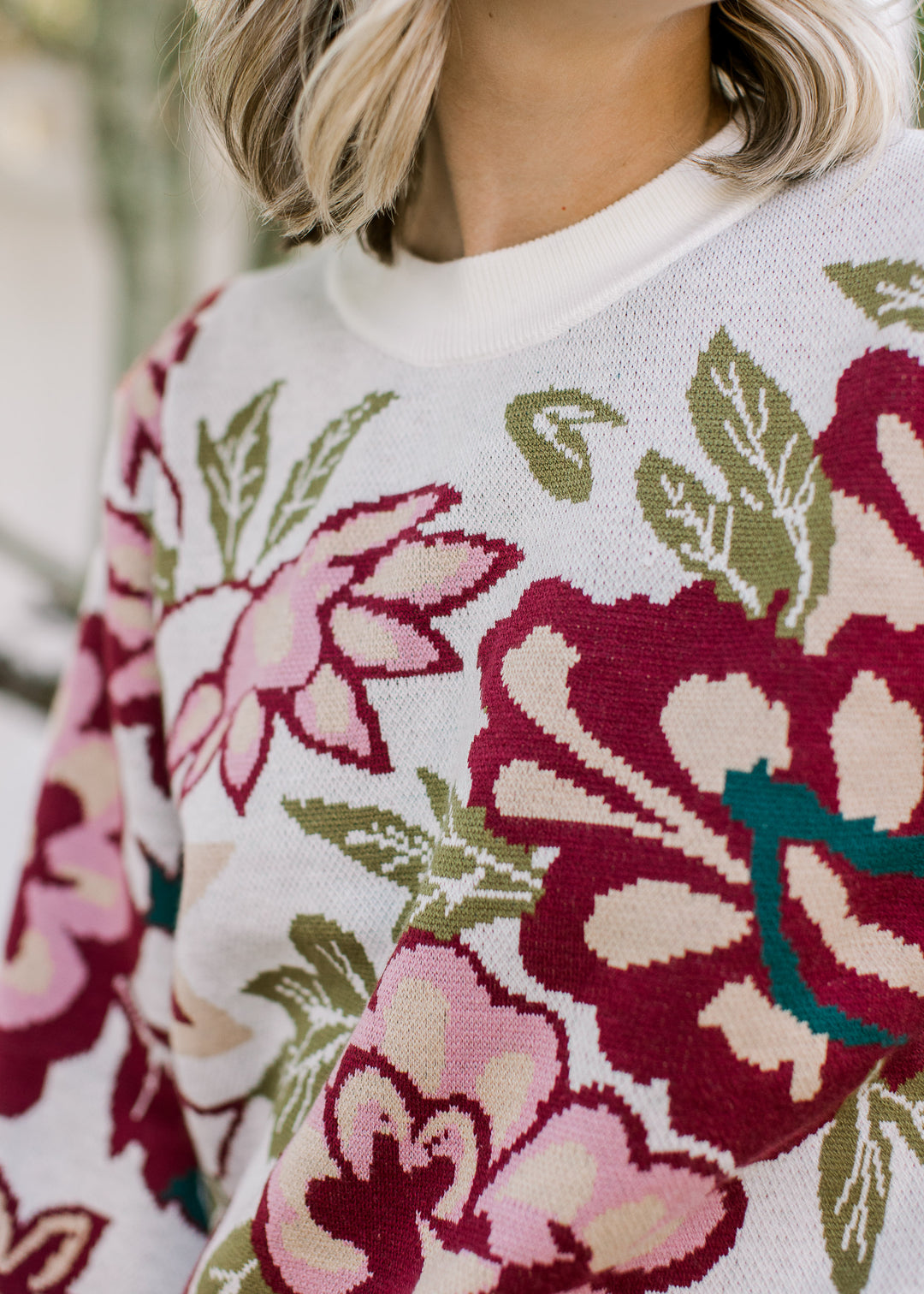 Bright Flower Sweater