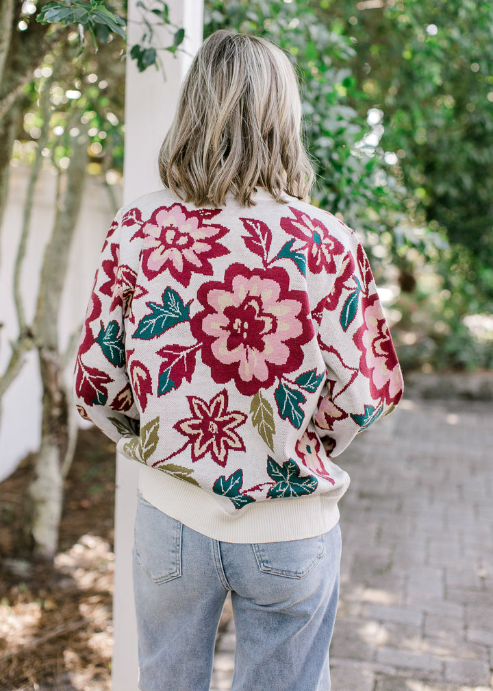 Bright Flower Sweater