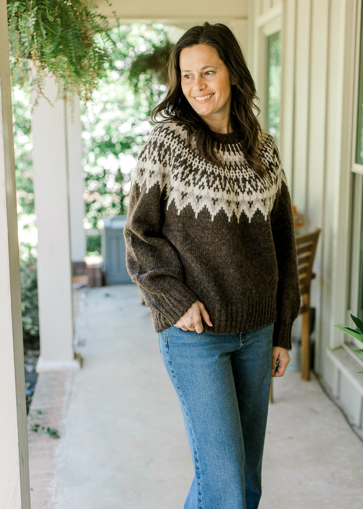 Brown Fair Isle Sweater