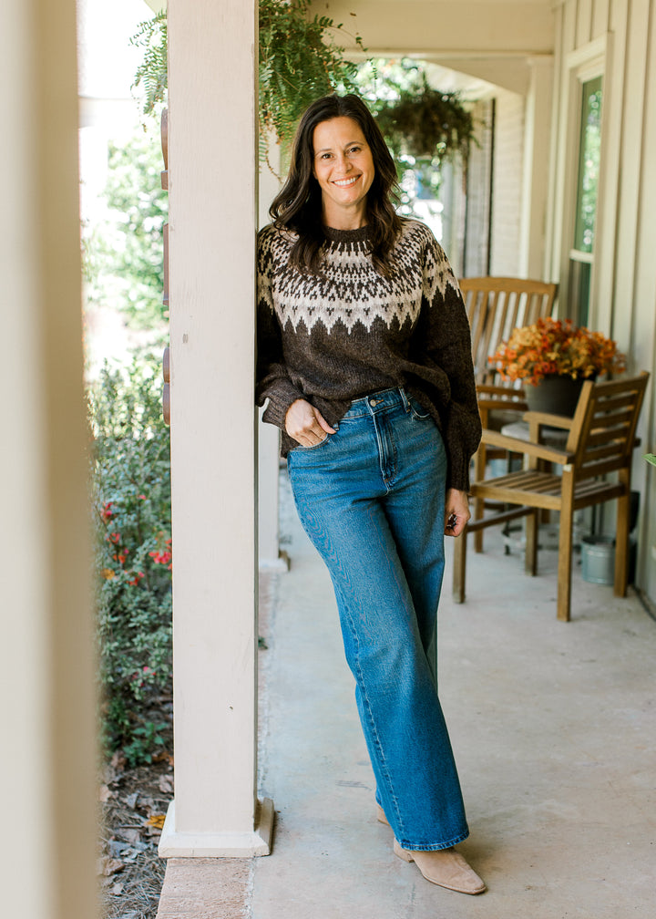 Brown Fair Isle Sweater