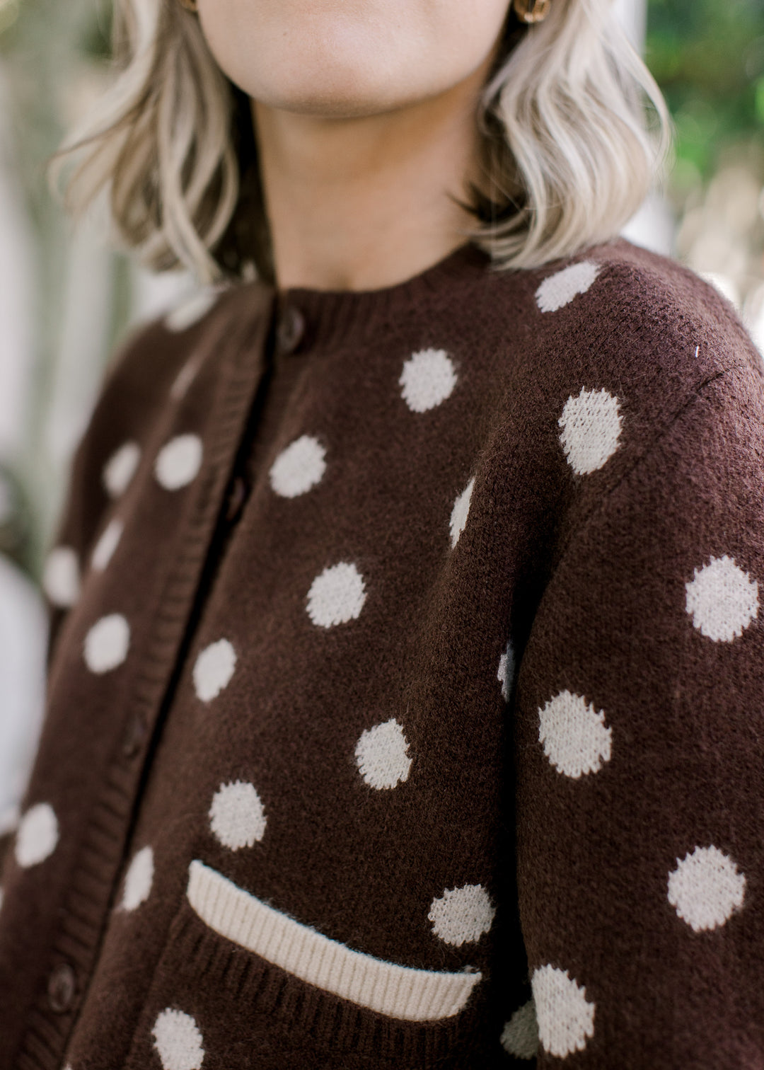 Brown Polka Dot Sweater