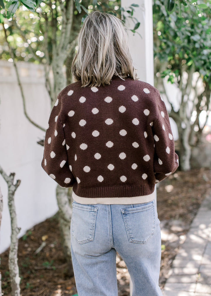 Brown Polka Dot Sweater