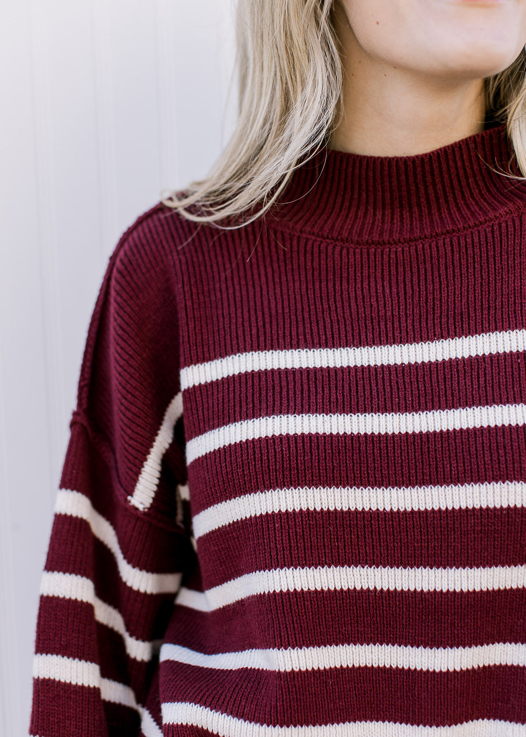 Burgundy Stripe Sweater