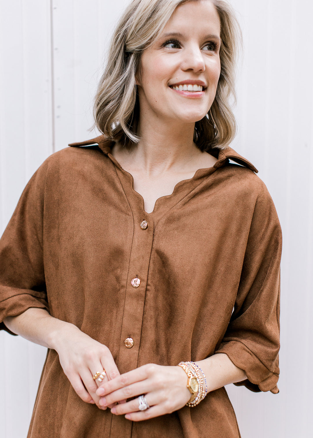 Camel Suede Dress