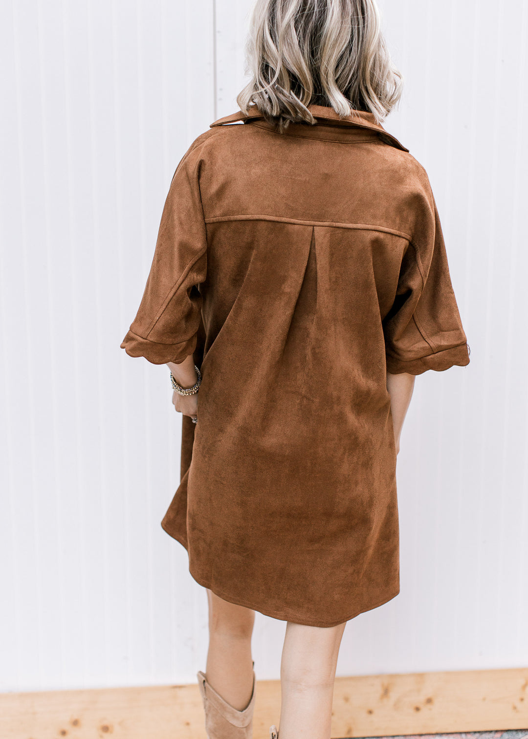 Camel Suede Dress