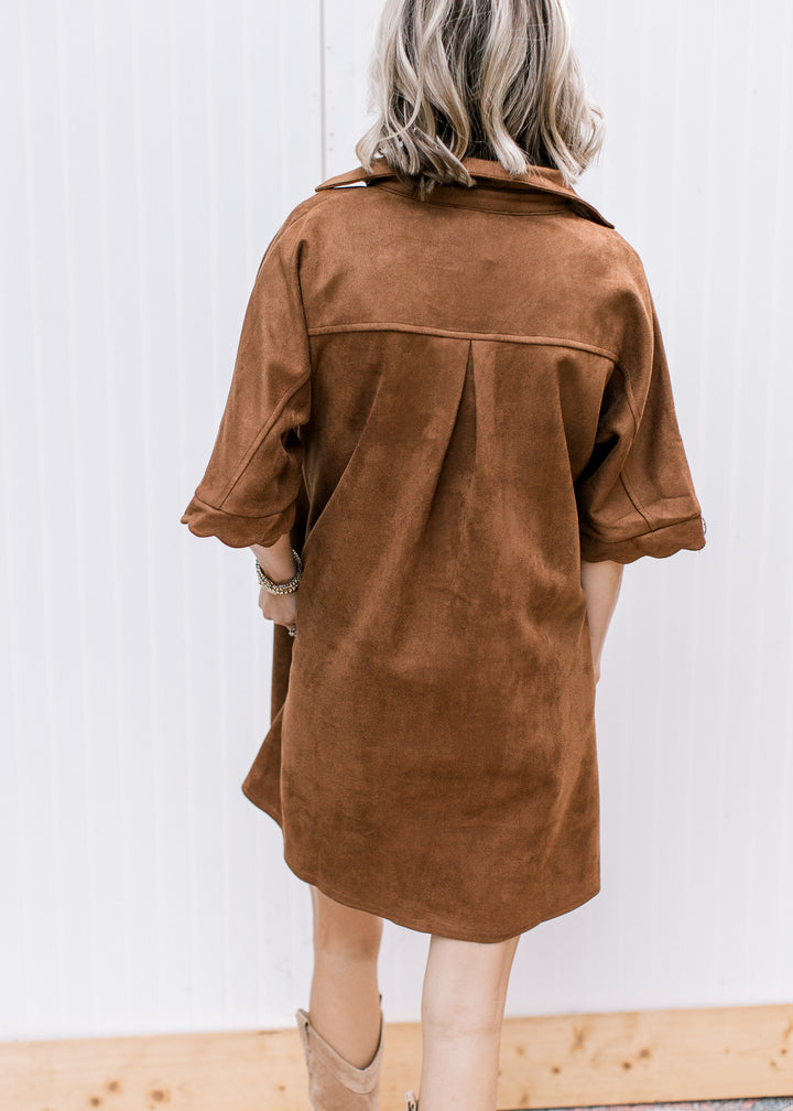 Camel Suede Dress