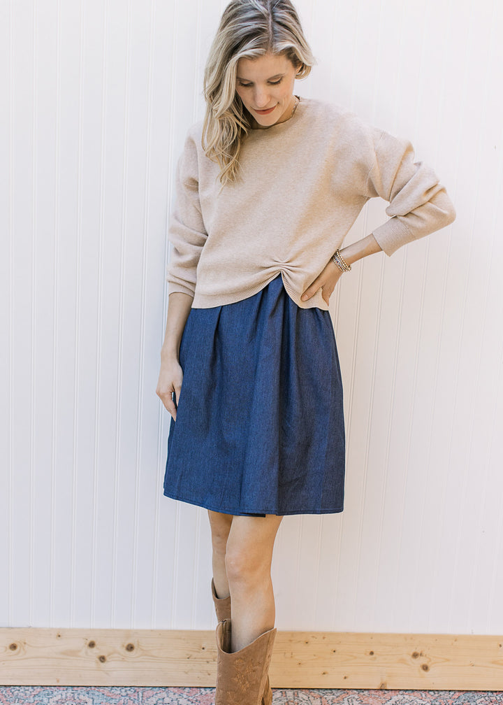 Champagne Pleat Sweater