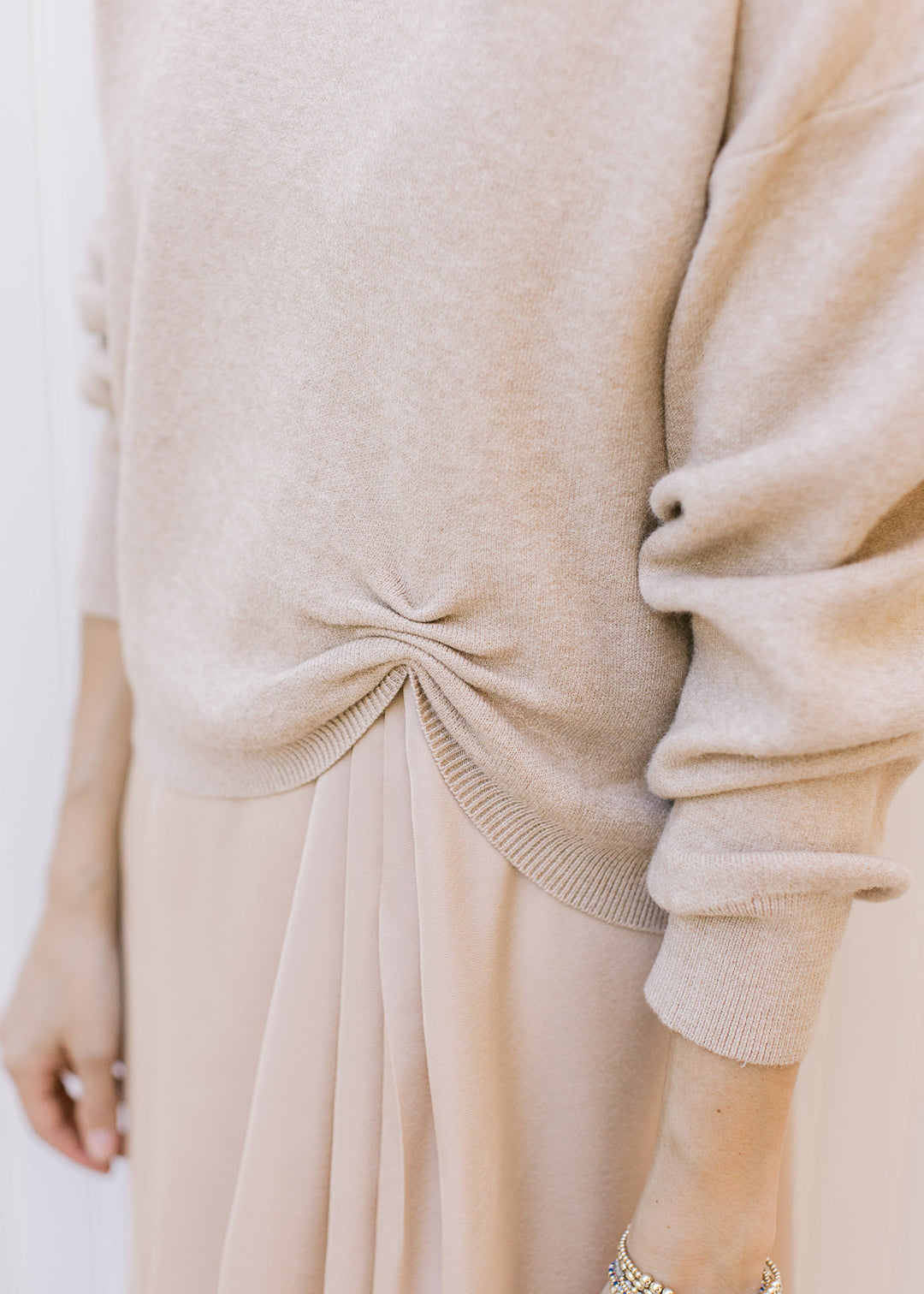 Champagne Pleat Sweater