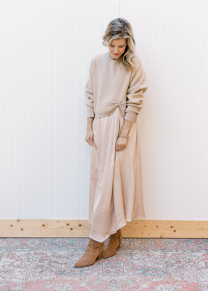 Champagne Pleat Sweater