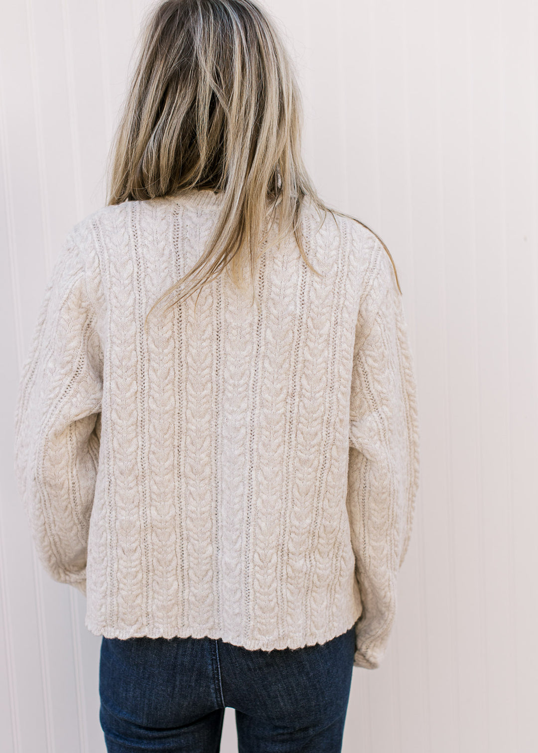 Champagne Scallop Sweater