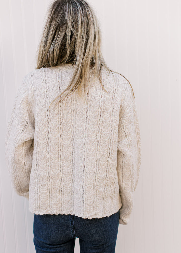 Champagne Scallop Sweater
