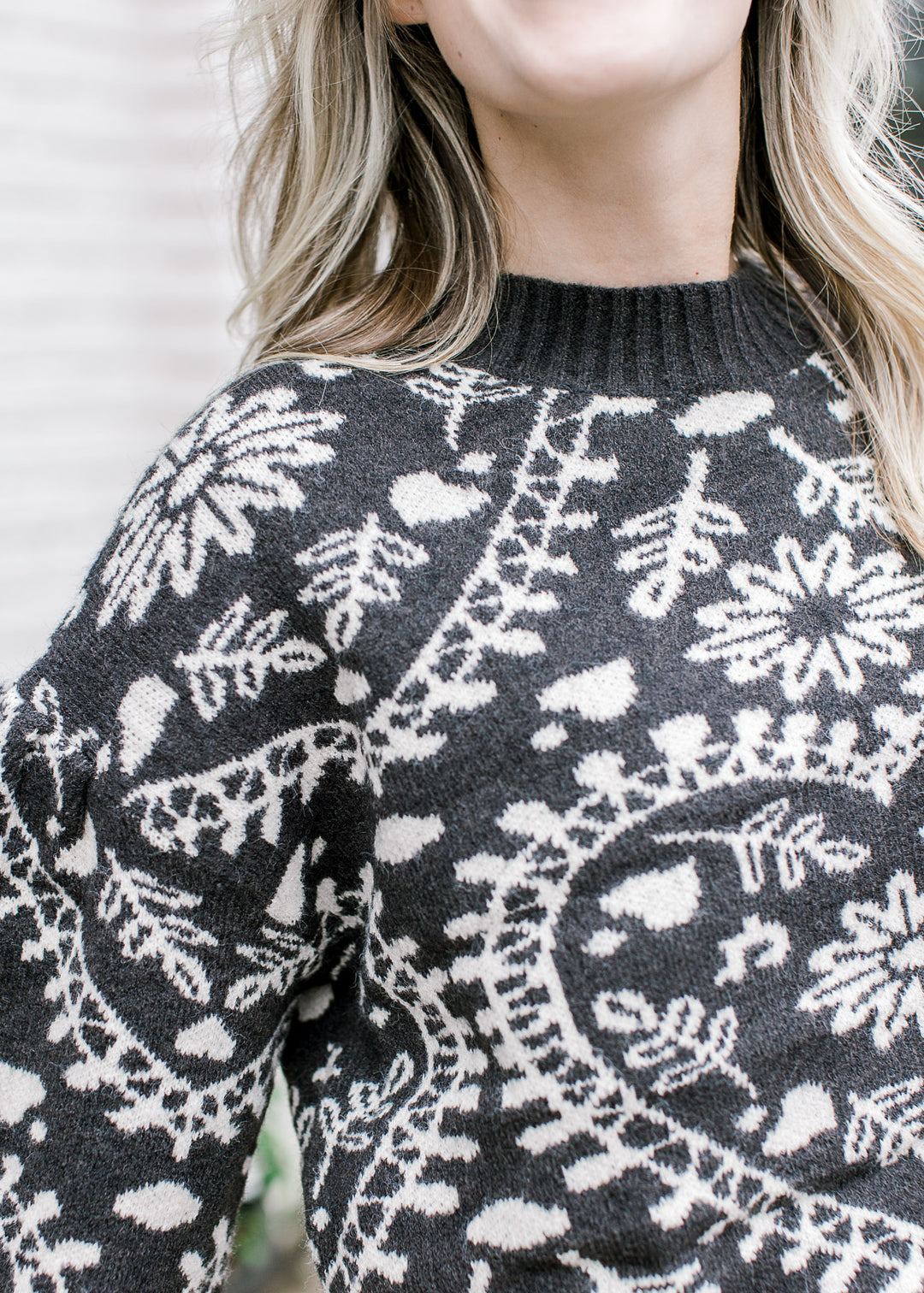 Charcoal Cream Sweater