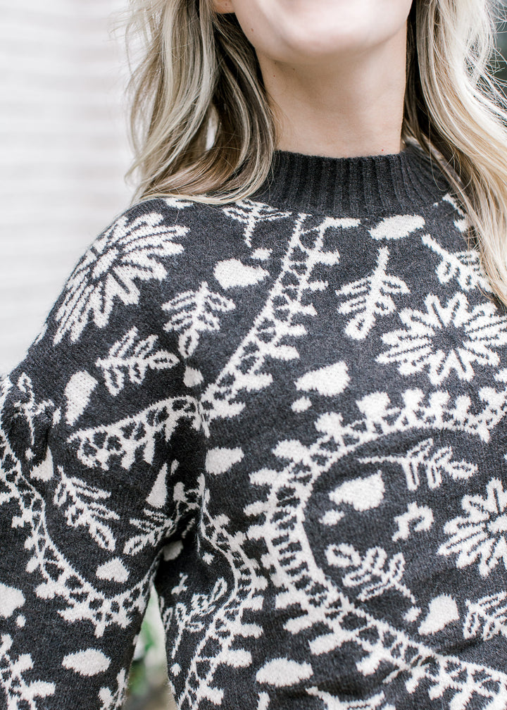 Charcoal Cream Sweater