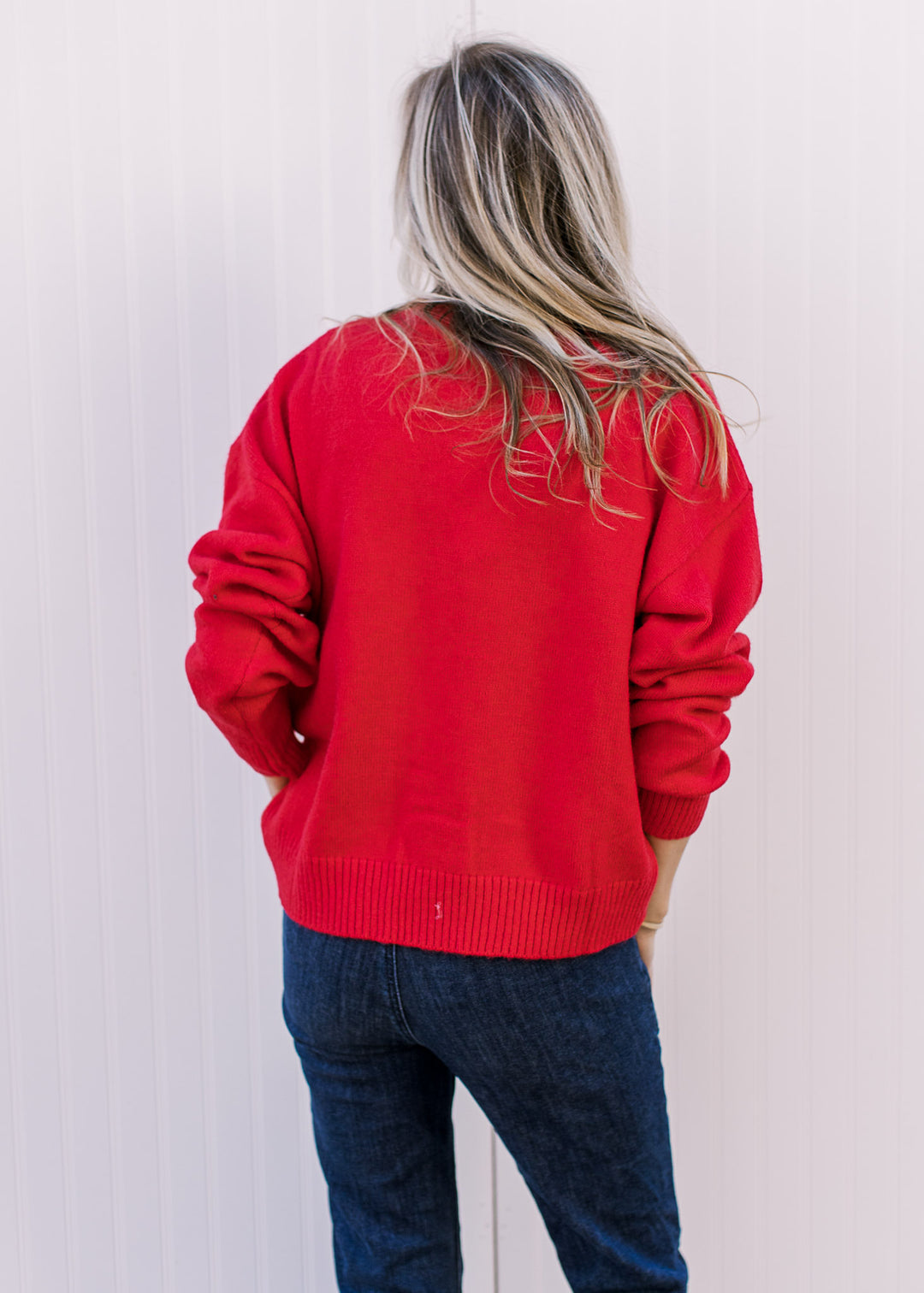 Christmas Red Bow Sweater
