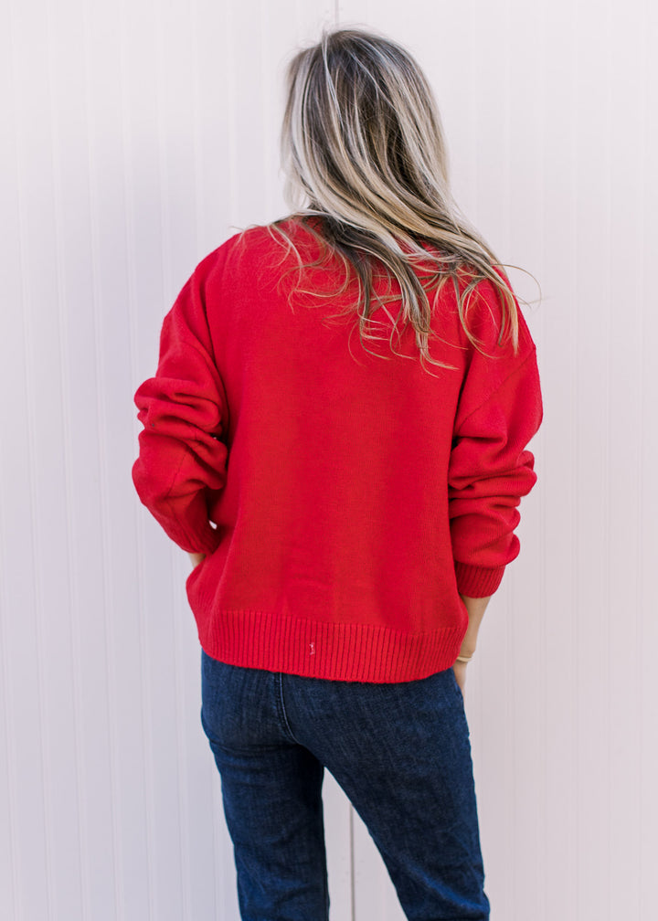 Christmas Red Bow Sweater