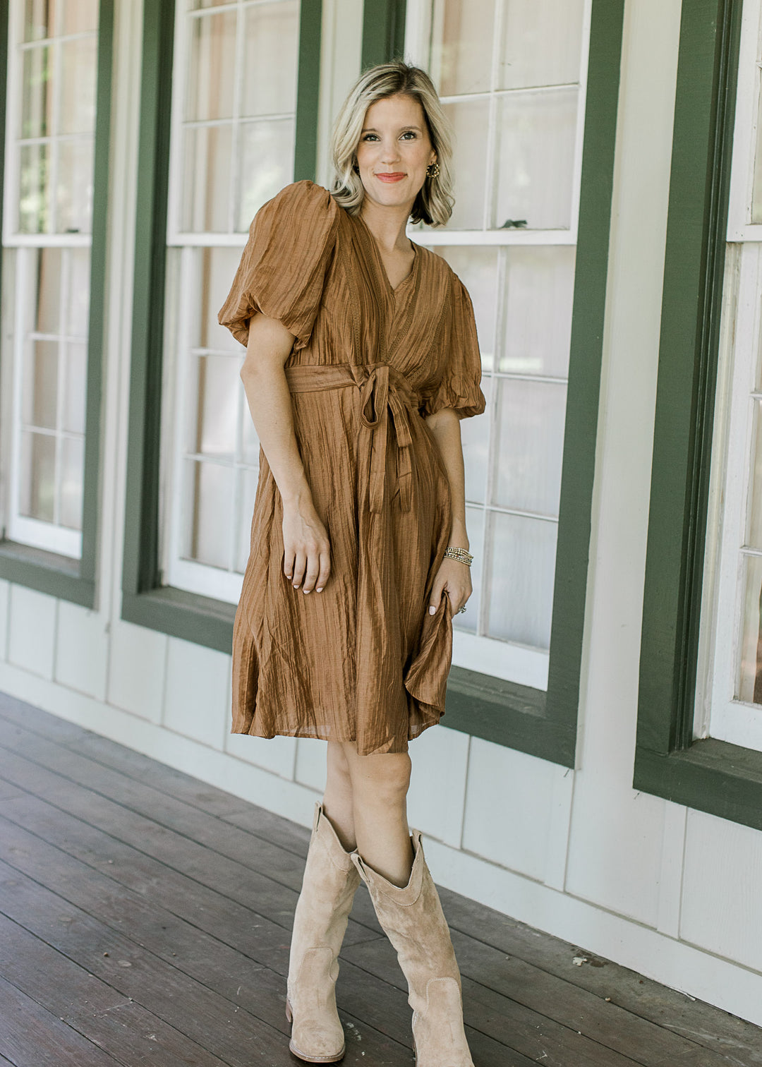 Classic Cognac Dress