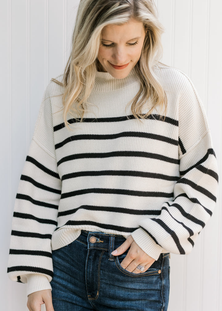 Classic Stripe Black and White Sweater