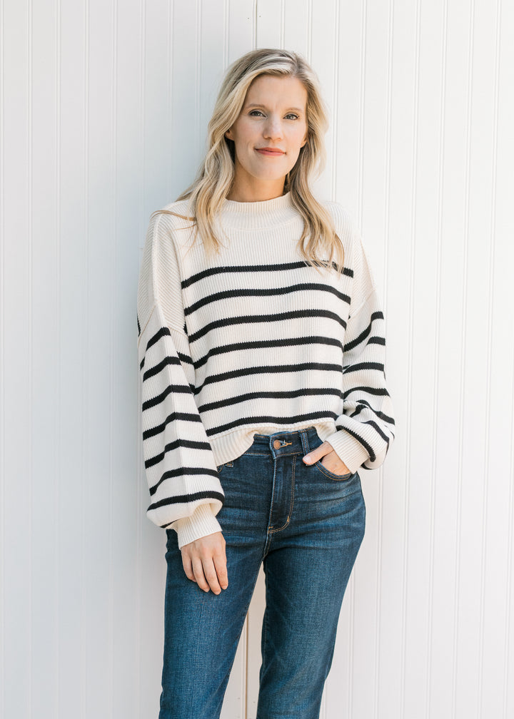 Classic Stripe Black and White Sweater