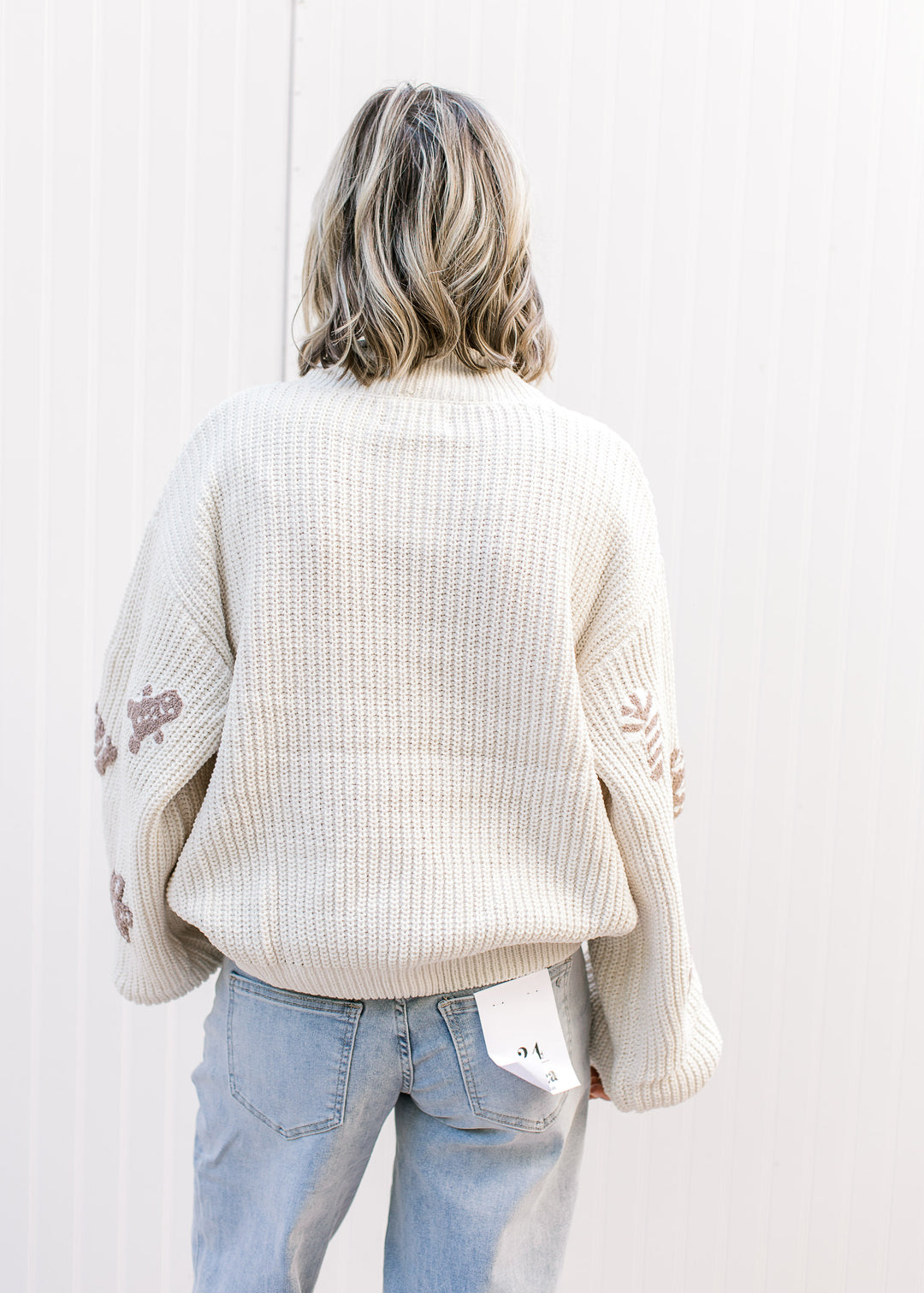 Cream and Taupe Christmas Sweater