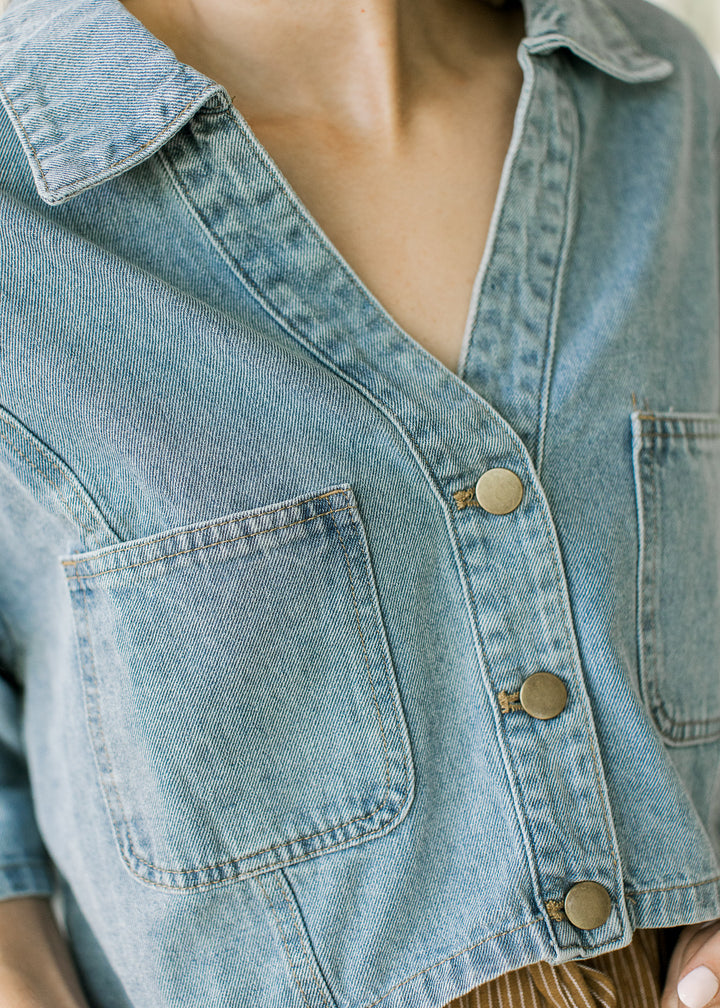 Cropped Denim Top