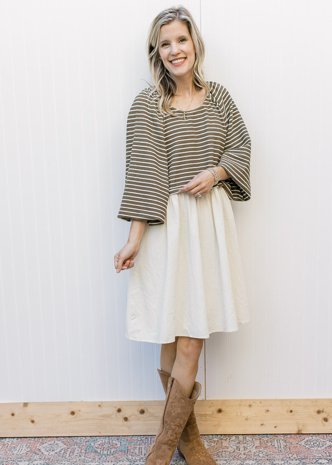 sweater dress layered Layered Sweater & Slip Dress