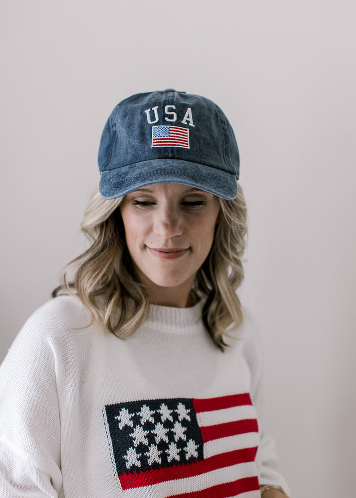 Denim USA Flag Cap