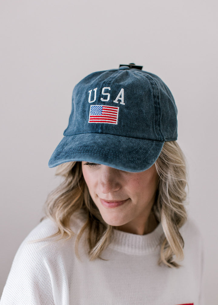 Denim USA Flag Cap