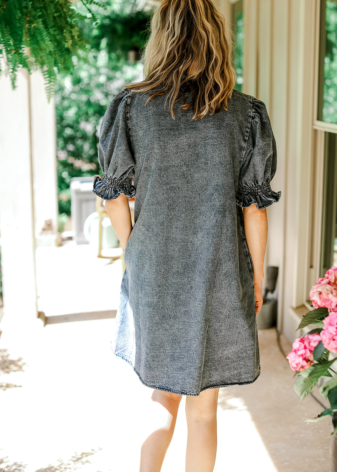 Denim Zig Zag Dress