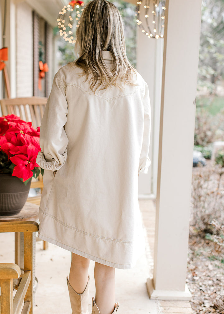 Ecru Denim Dress