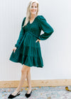 Emerald Green Smocked Dress