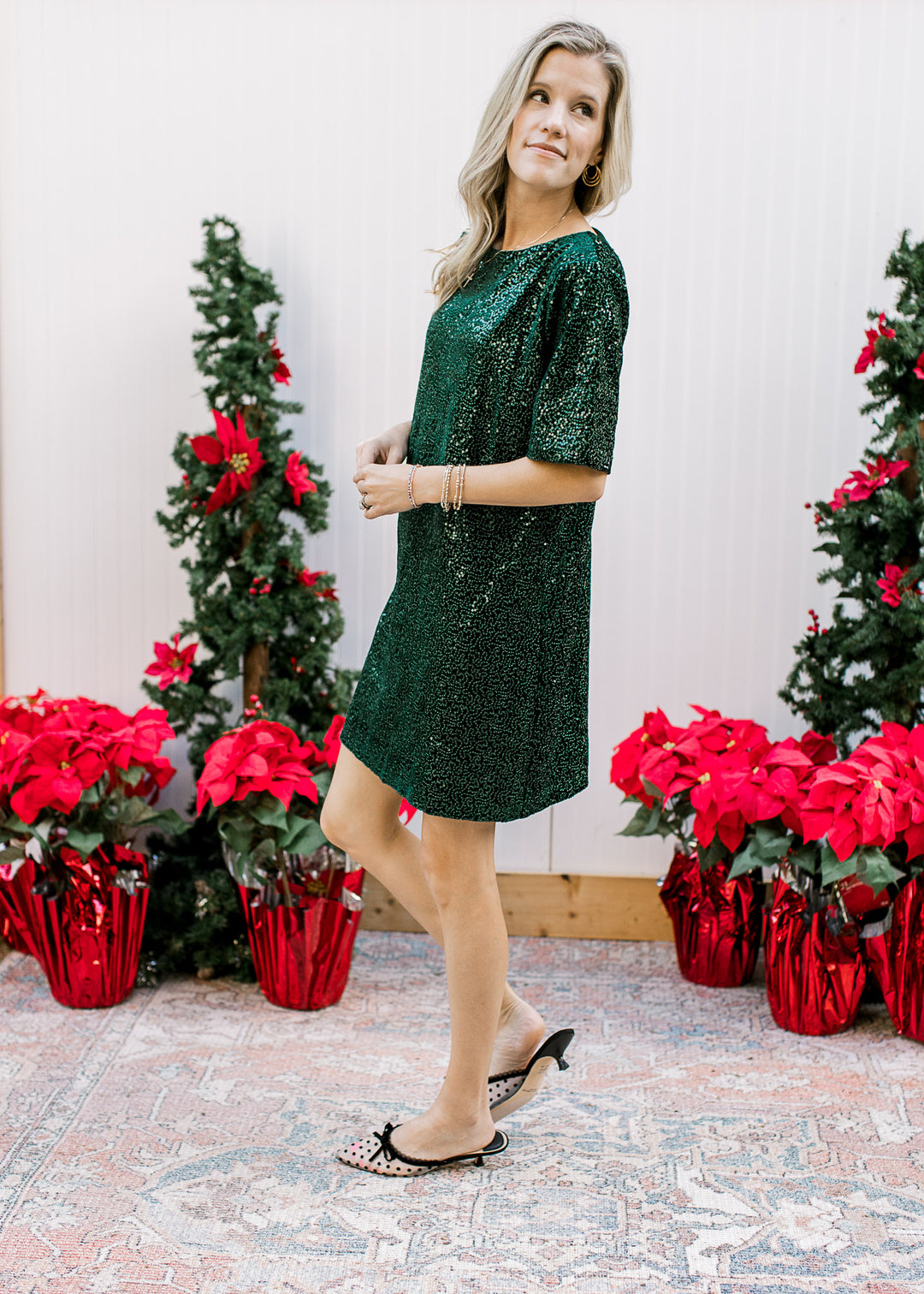 Emerald Sparkle Dress - Epiphany Boutique Large Emerald Sparkle Dress - Epiphany Boutique Large