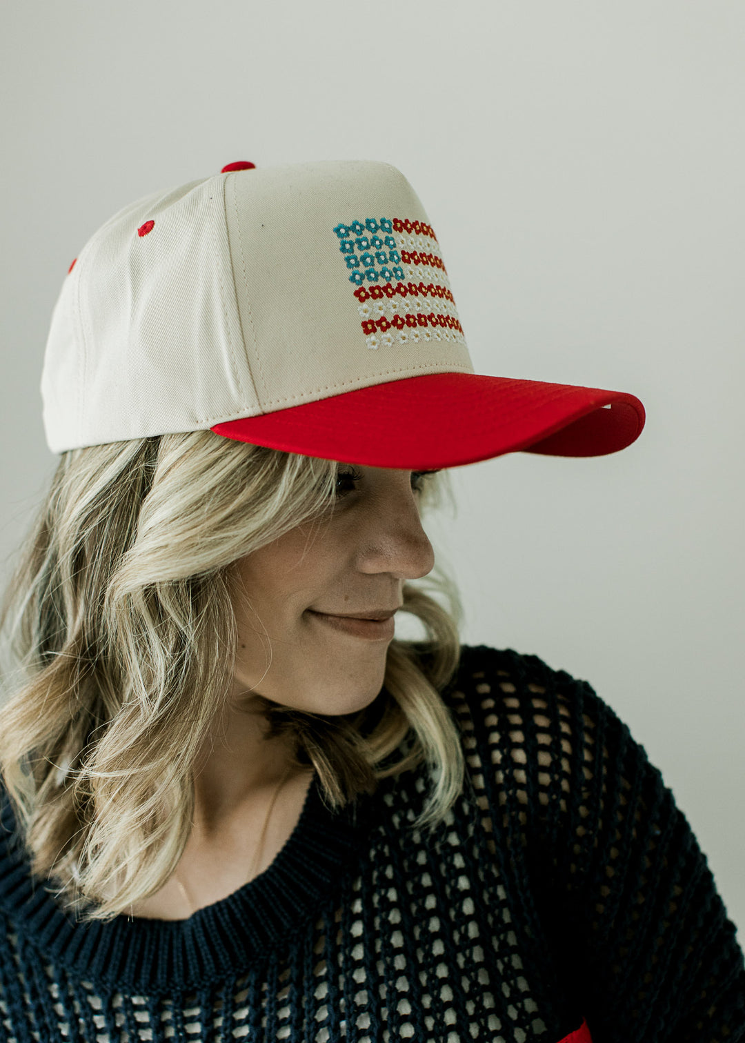 Flower American Flag Hat