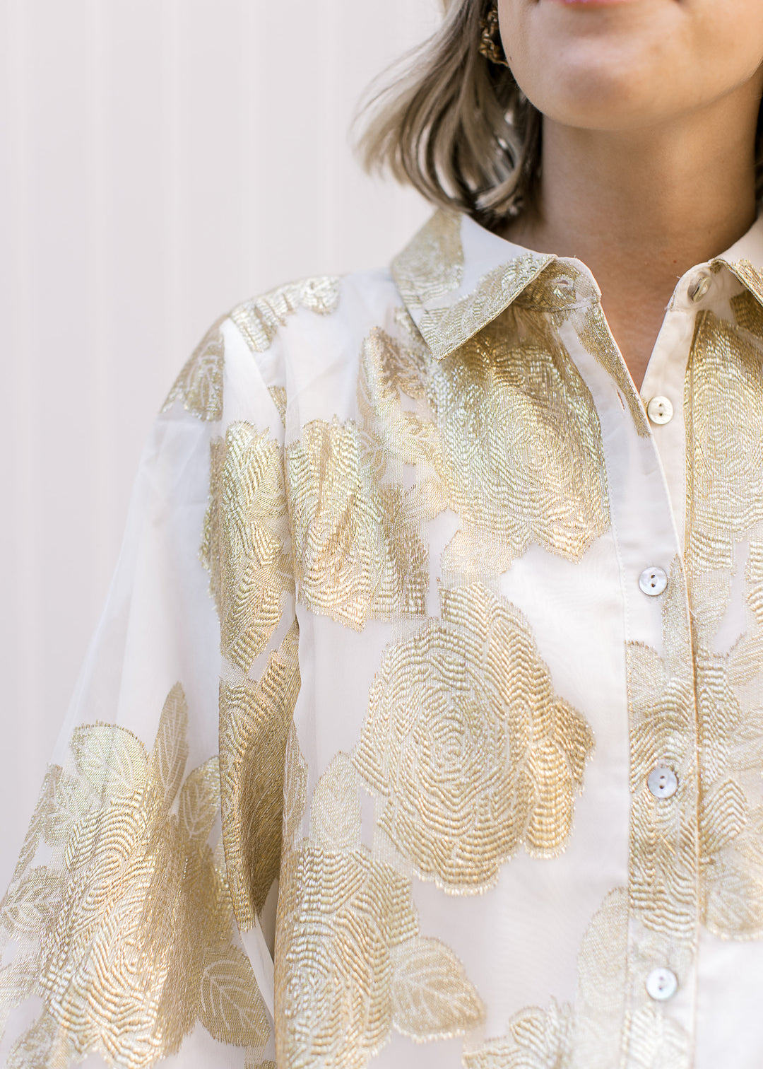 Gold Shimmer Pattern Top