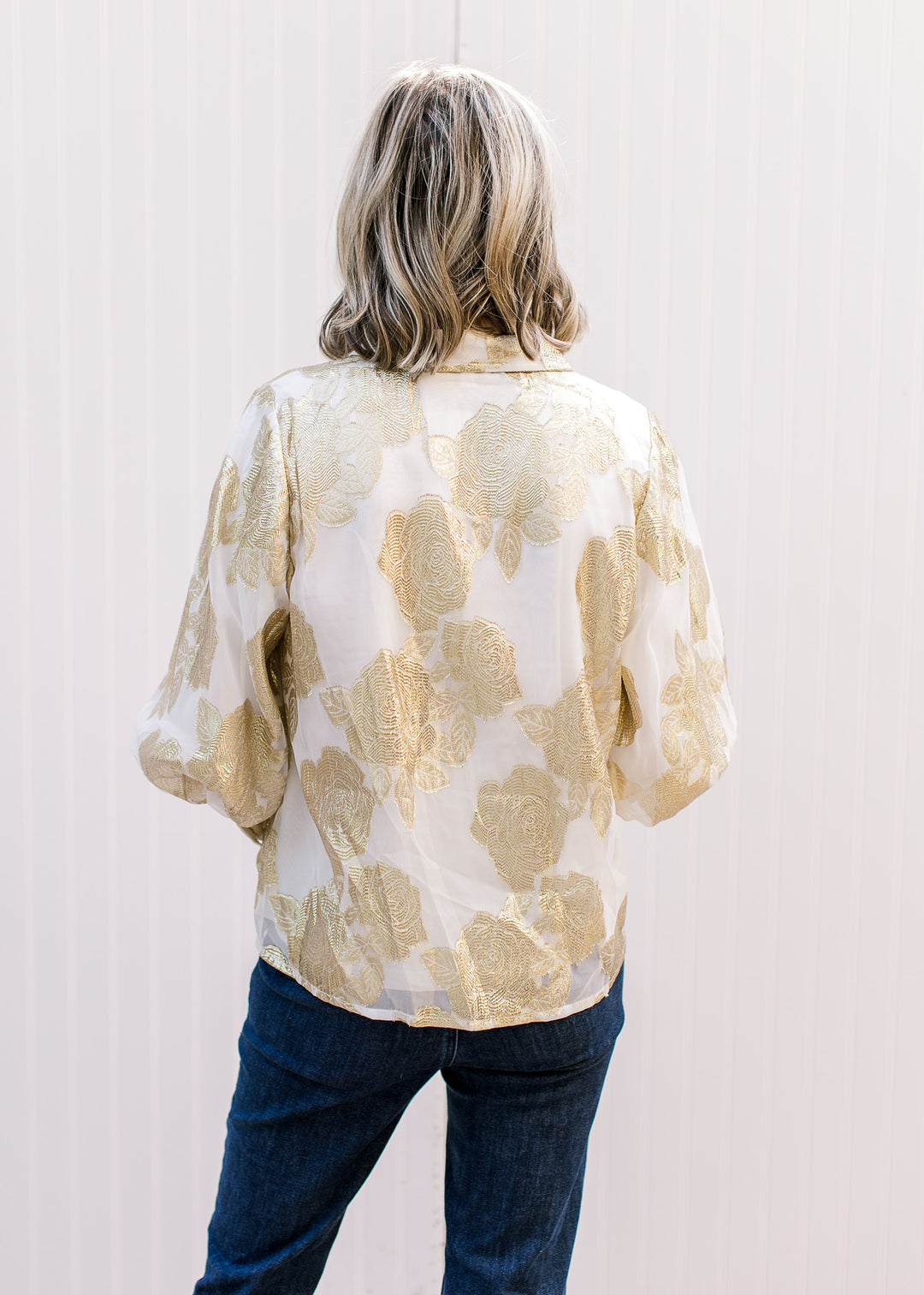 Gold Shimmer Pattern Top