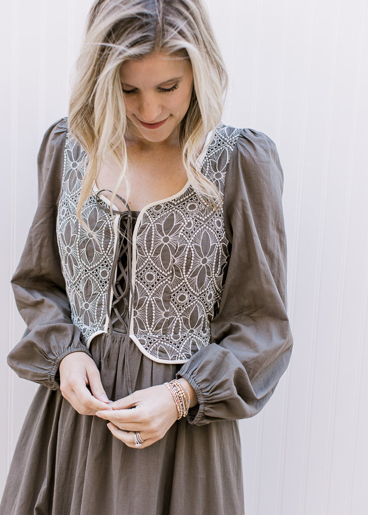 Gray Details Dress