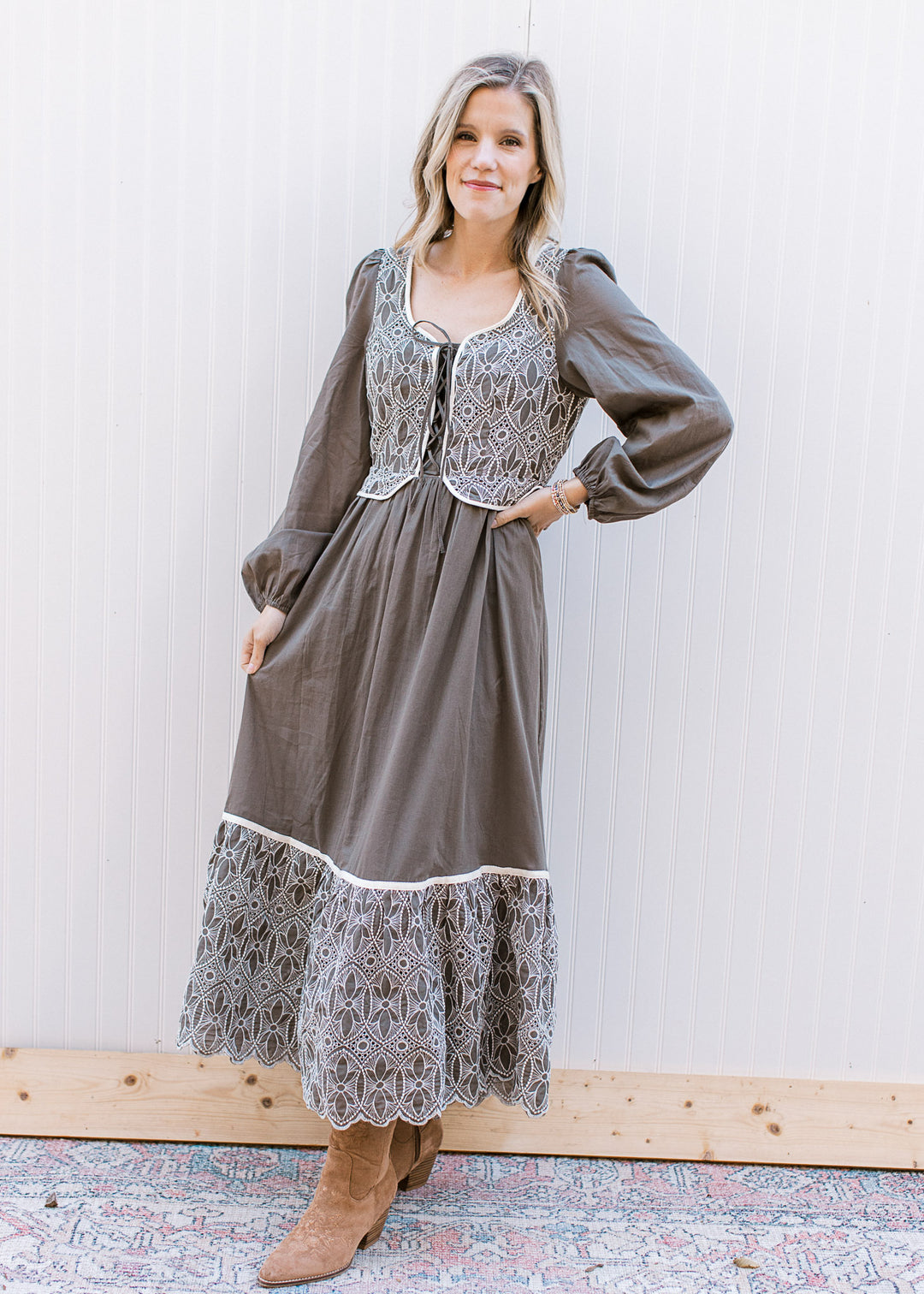 Gray Details Dress