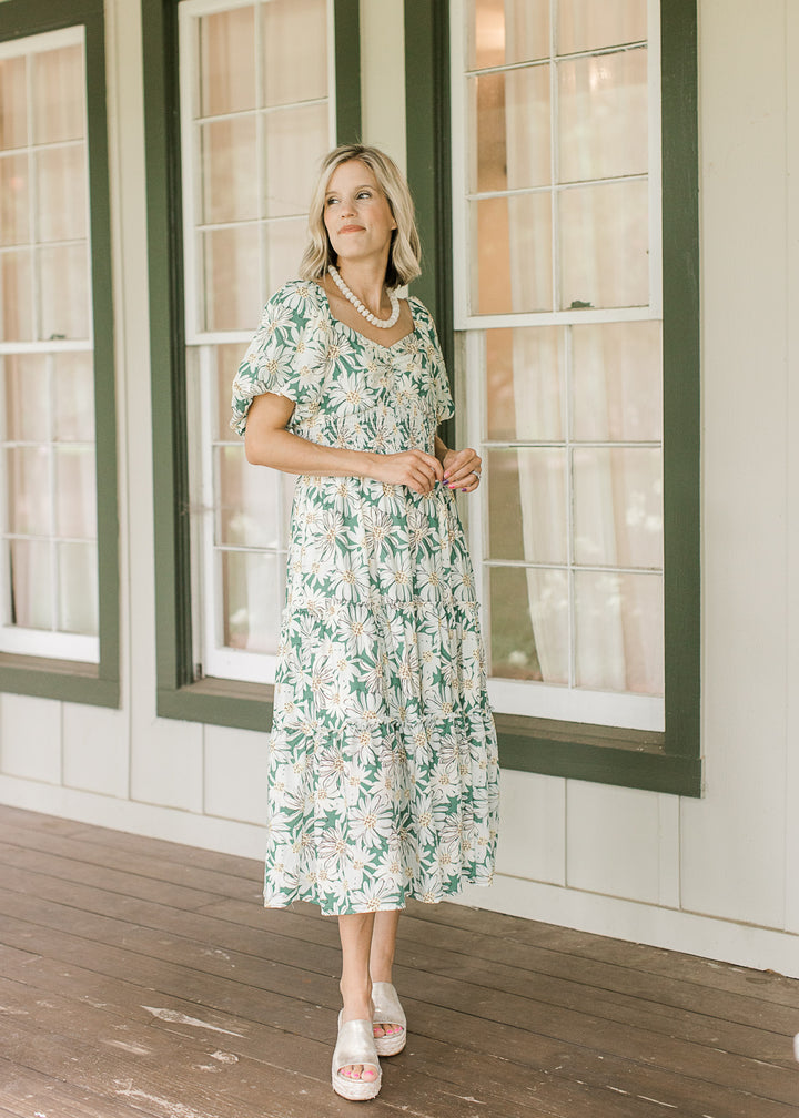 Green Daisy Dress