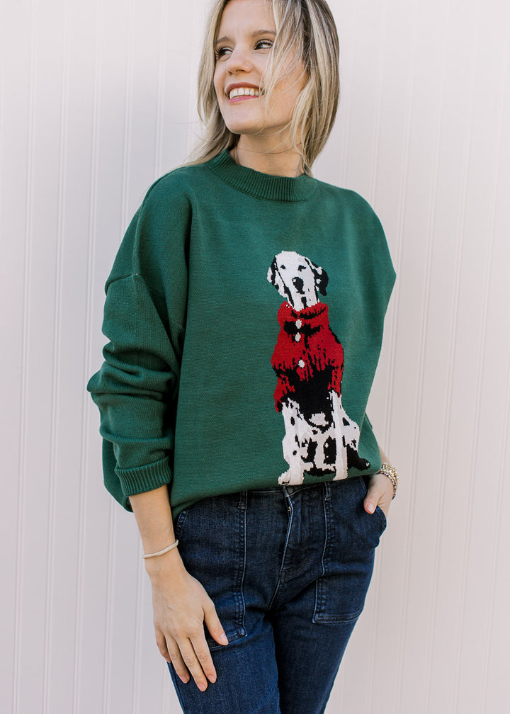 Green Dalmatian Sweater